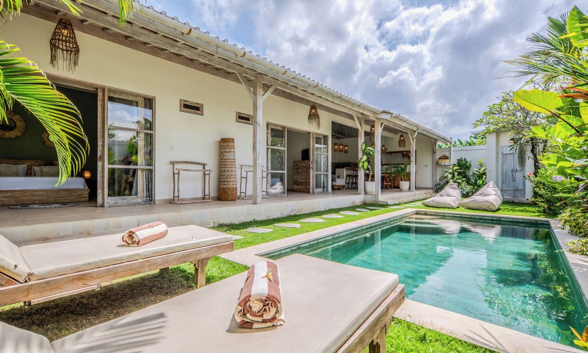 Sunset Road Villa | New Villa Misha Modern 2BR Pool with Tropical Garden Near Seminyak