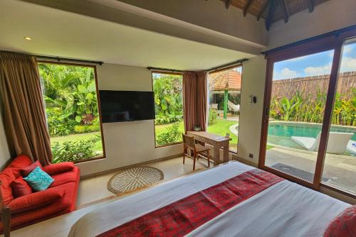 Kemenuh Villa | Villa DiYara Ubud - 6000 Sq Ft Private New Villa - Big pool and Spacious garden