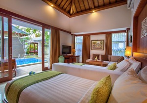 Spacious Two Bedroom Deluxe Villa in Jimbaran with a private pool