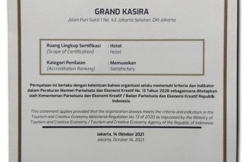Cipete Selatan Hotel | Grand Kasira