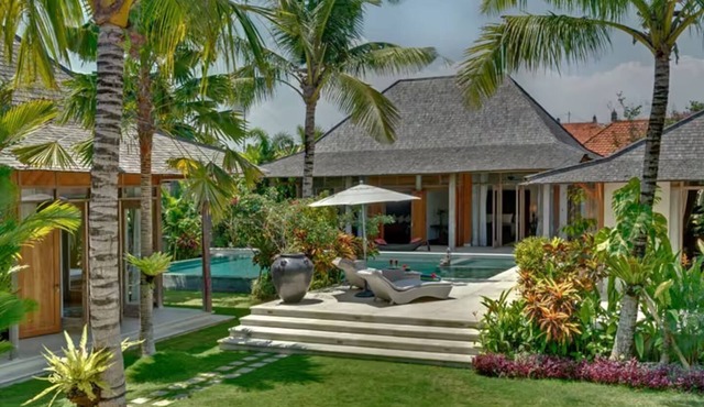 Canggu Tropical Living in Artisan Teak Joglo Estate 50 meters to beach 2500 Sq M in Bali