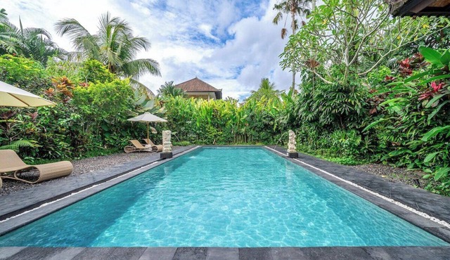 Elegant New 2BR in a Complex w Spa, 2 Pools+Garden in Ubud