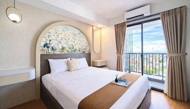 Homey Beige Tinted 1Br At Apartment Anwa Residence in South Tangerang