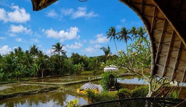 Luxury Private Pool Bamboo Villa 2BR overlooking rice fields - Villa Gesing Mas in Ubud