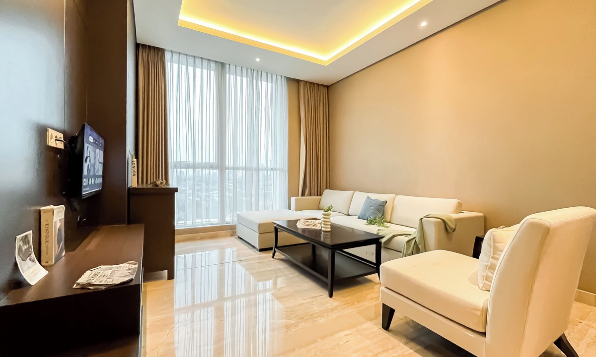 Grogol Utara Apartment | Modern And Comfy 2Br With Extra Room At Four Winds Apartment