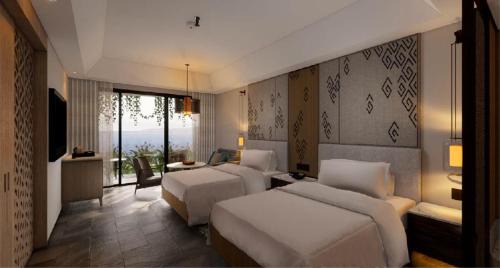 Double Room with Two Double Beds and Balcony - Ocean View