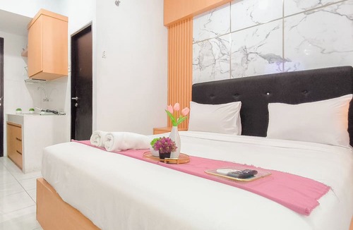 Sidoarjo Apartment | Comfy Minimalist Studio Room At Suncity Residence Apartment