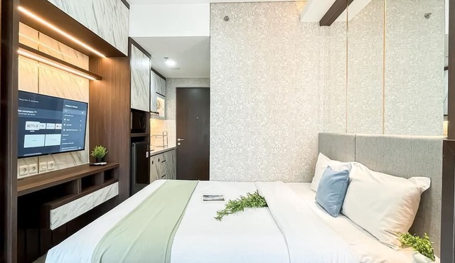 Earth Tone Studio Apartment At Transpark Bintaro in South Tangerang