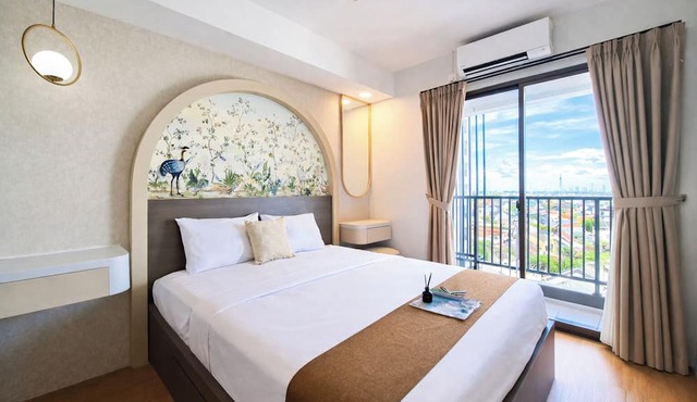 Homey Beige Tinted 1Br At Apartment Anwa Residence